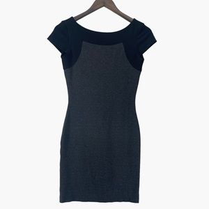 Amanda Uprichard Gray and‎ Black Bodycon Mini Dress